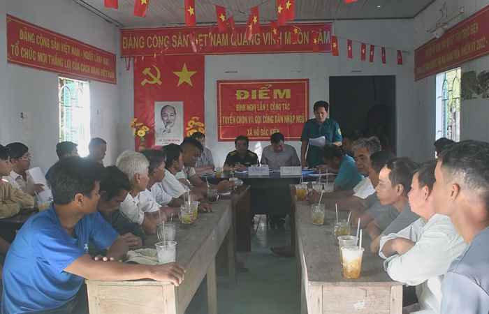 Huyện Châu Thành tổ chức bình nghị lần 1 công dân sẵn sàng nhập ngũ năm 2024